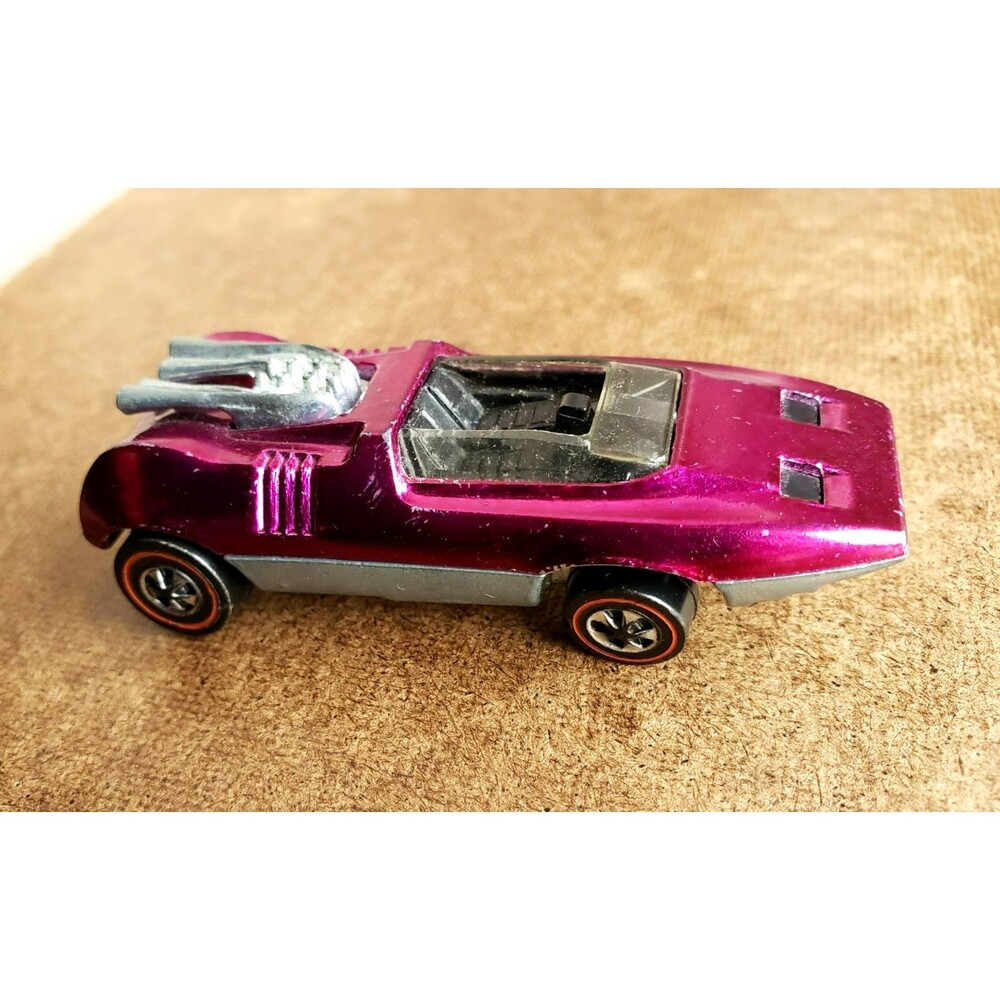 Vintage Hot Wheels 1969 PEPPING BOMB Spectraflame Magenta 1:64 REDLINE #6419 USA